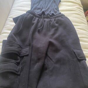 Garage Black Cargo Sweatpants